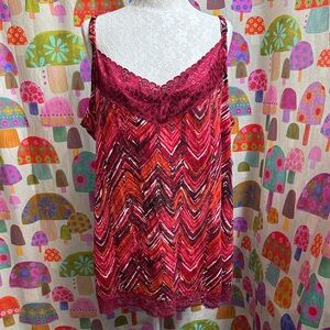 Faded Glory Sleep Top with Lace. 4X. 26W-28W